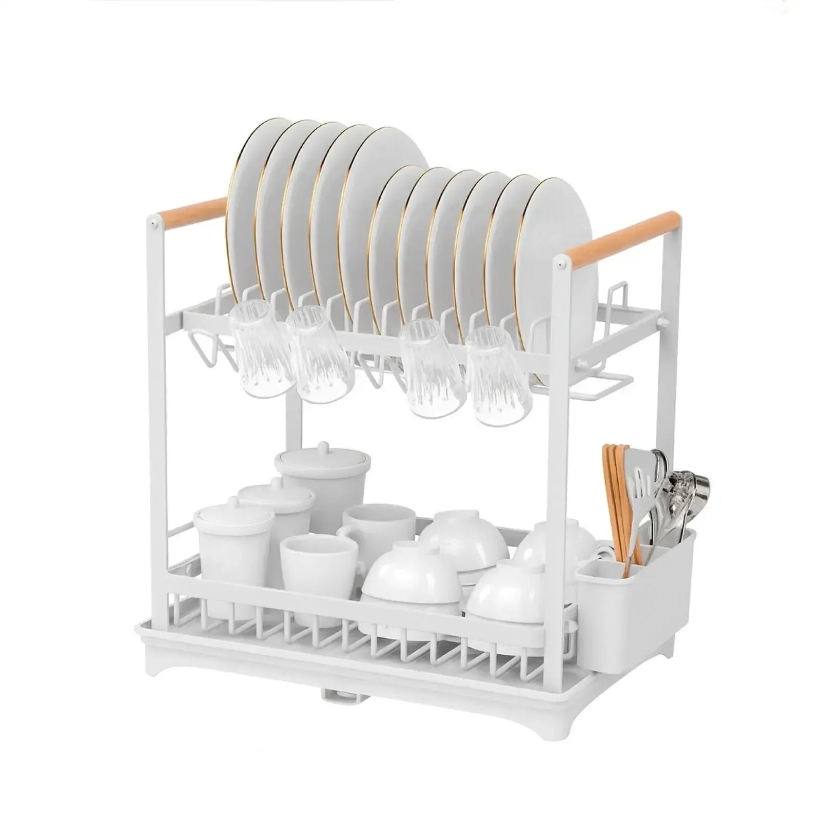 Secaplatos Escurridor Acero Inox Valencia 2 Niveles Simplit1#Blanco
