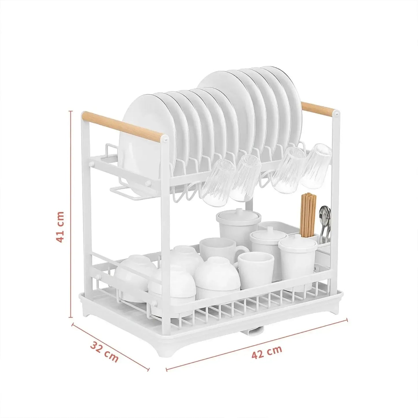 Secaplatos Escurridor Acero Inox Valencia 2 Niveles Simplit6#Blanco