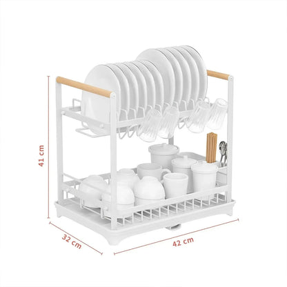 Secaplatos Escurridor Acero Inox Valencia 2 Niveles Simplit6#Blanco
