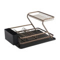 Secaplatos Pure Dry Simple Cook en acabado bronze, vista en perspectiva