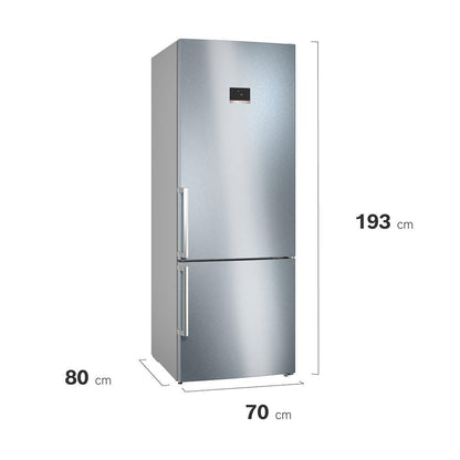 Refrigerador Combinado Serie 4 Libre Instalación KGN56XIDR Bosch8#Inox