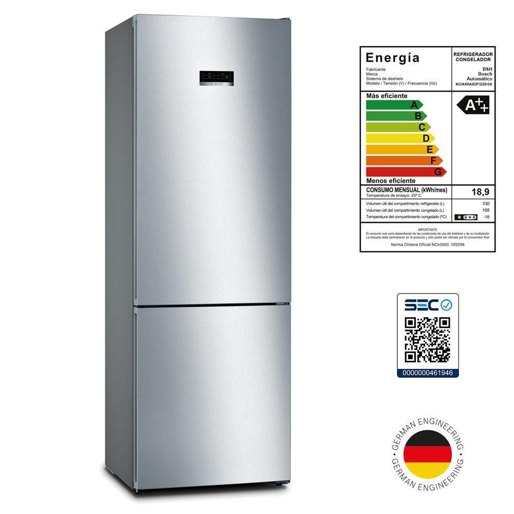 Frigorífico Combinado Libre Instalación Antihuellas Serie 4 Bosch9#Inox