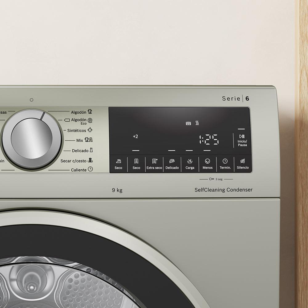Secadora con Bomba de Calor 9 kg Serie 6 WQG2450XCL Bosch3#Inox