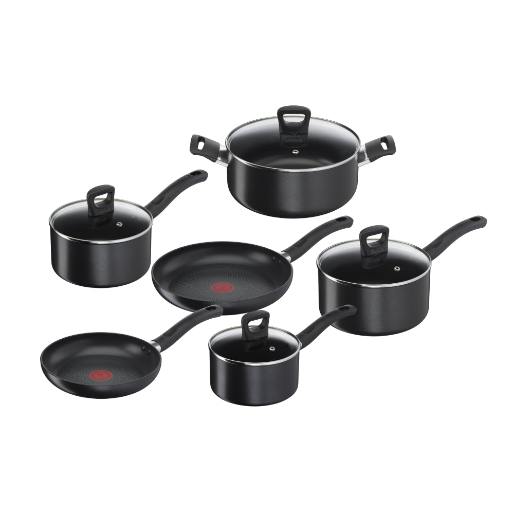 Bateria De Cocina Antiadherente Enhance 10 PCS Tefal1#Negro