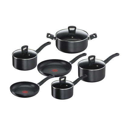 Bateria De Cocina Antiadherente Enhance 10 PCS Tefal1#Negro