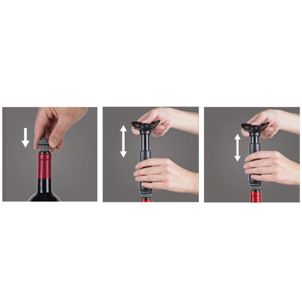 Set 10 Tapones de Vacío para Vino Vacuvin4#Gris