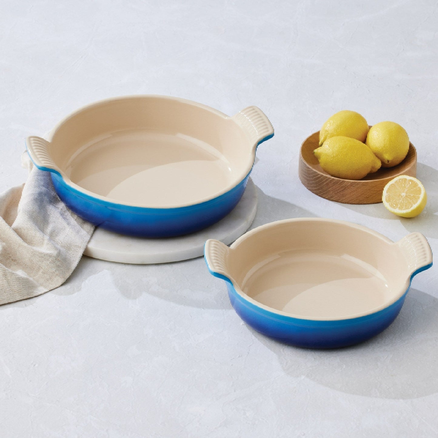 Set 2 Bandejas Oval Heritage 20/24cm Le Creuset2#Azul