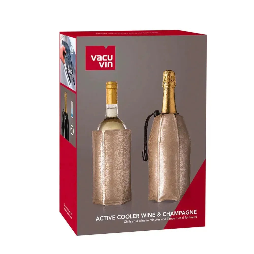 Set 2 Enfriadores Vino&Champagne Active Cooler Platinum Vacuvin-Enfriadores de Vinos