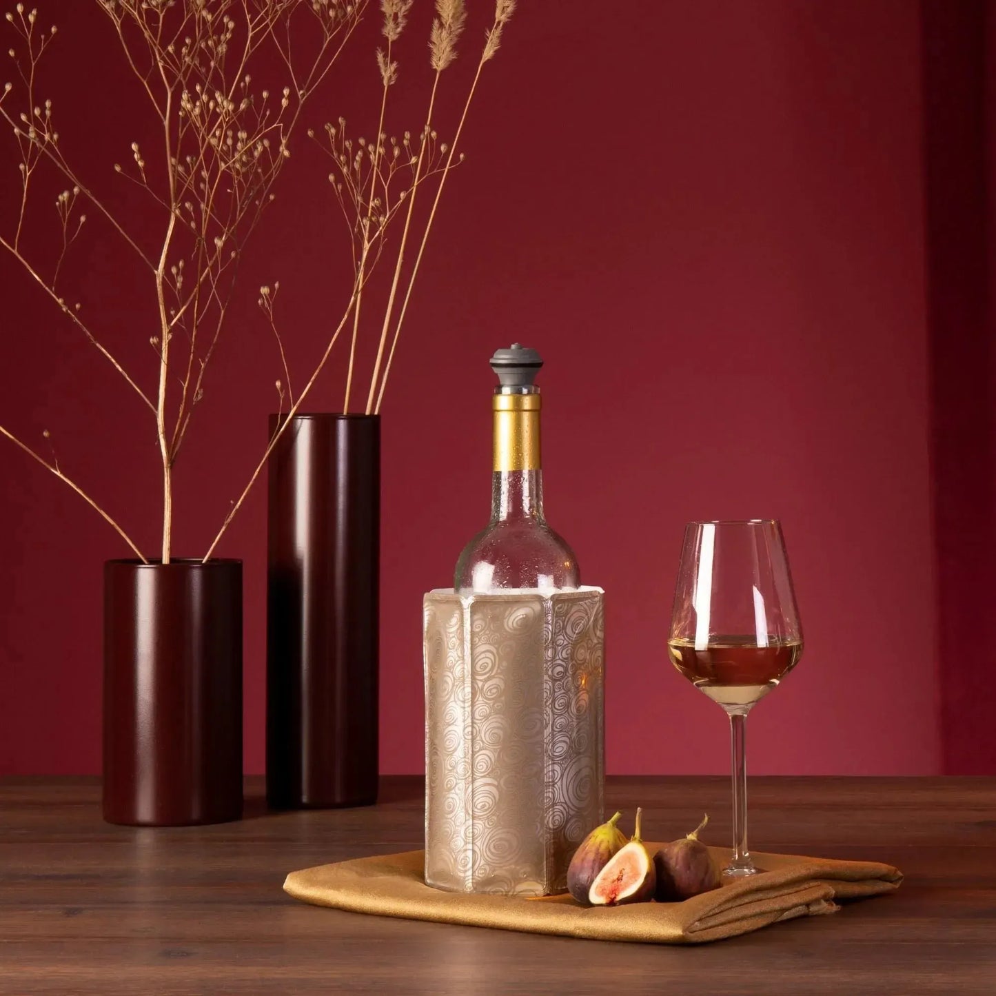 Set 2 Enfriadores Vino&Champagne Active Cooler Platinum Vacuvin-Enfriadores de Vinos