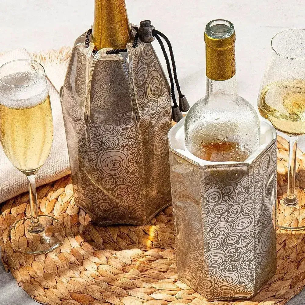 Set 2 Enfriadores Vino&Champagne Active Cooler Platinum Vacuvin-Enfriadores de Vinos