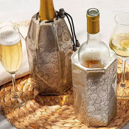 Set 2 Enfriadores Vino&Champagne Active Cooler Platinum Vacuvin-Enfriadores de Vinos