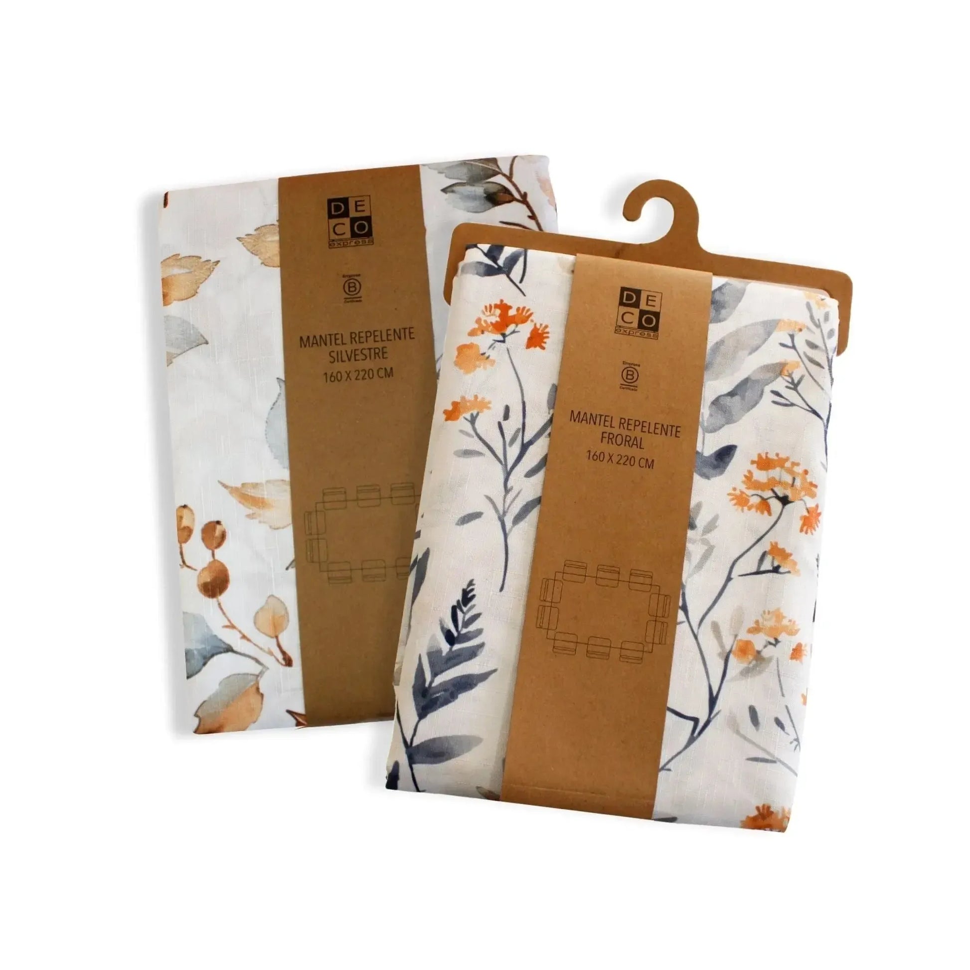 Set 2 Manteles Antimanchas Floral y Silvestre 160x220 cm Decoexpress1#Sin color