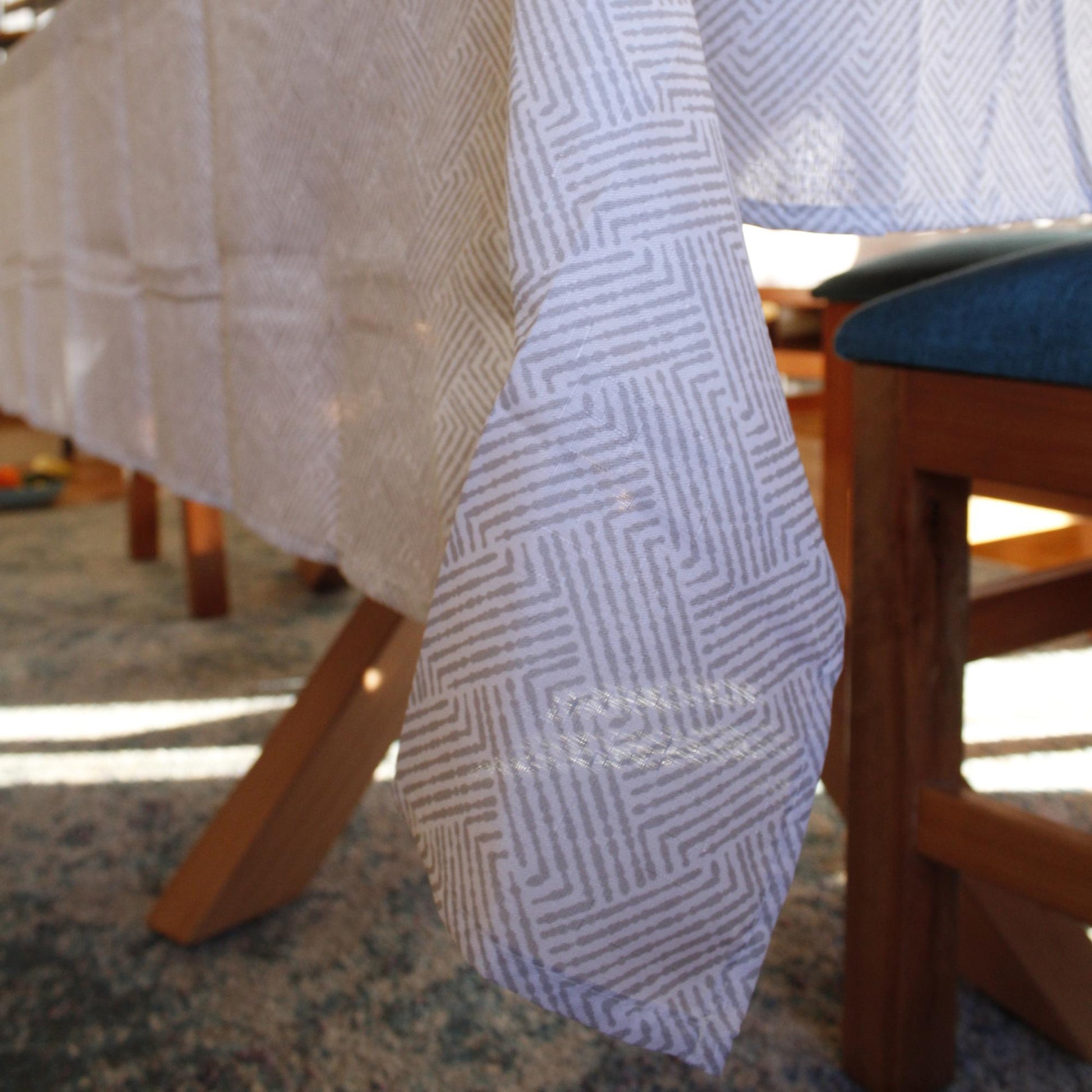 Set 2 Manteles Antimanchas Floral y Tide 130x180 cm Decoexpress6#Sin color