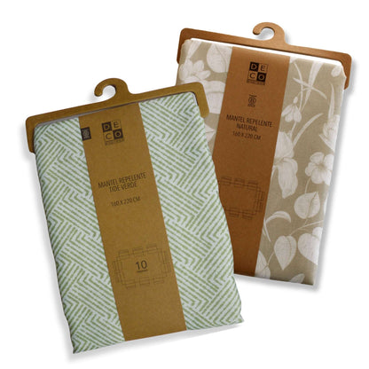 Set 2 Manteles Antimanchas Tide Verde y Pradera 180x280 cm Decoexpress1#undefined