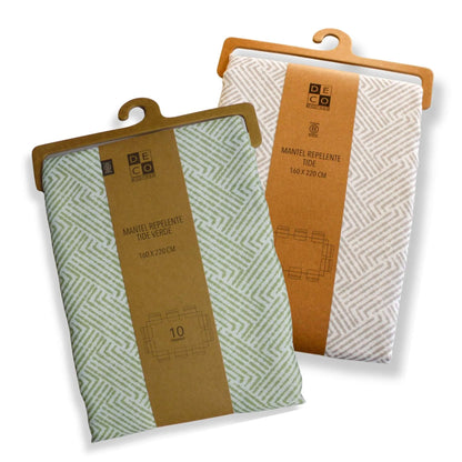 Set 2 Manteles Antimanchas Tide Verde y Tide 160x220 cm Decoexpress1#undefined