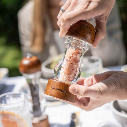 Set 2 Molinillos Sal Pimienta Madera Verona Simplit1#Marrón