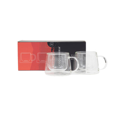 Set 2 Mugs de Vidrio 250 ml Coquinaria
