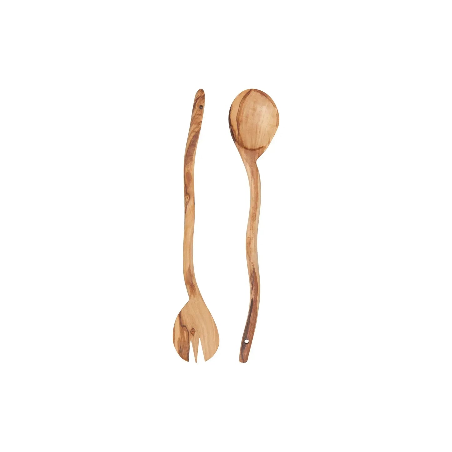 Set 2 Piezas Servir madera Wavy Danica