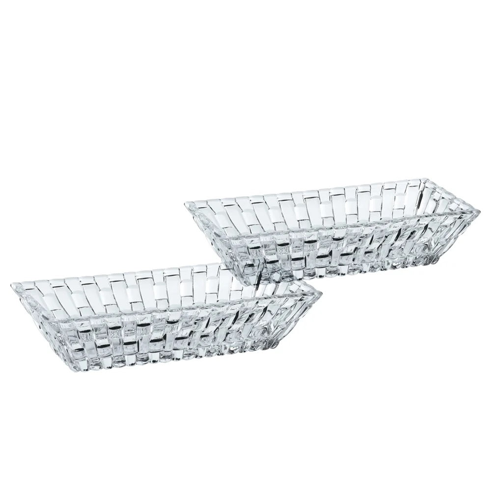 Set 2 Platos Rectangulares Bossa Nova 17cms Nachtmann1#Sin color