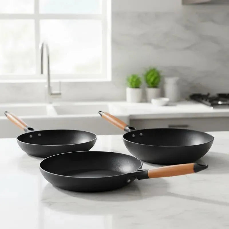 Set 2 Sartenes Nadur 26 y 28cm + Wok Nadur 28cm Oroley1#Gris