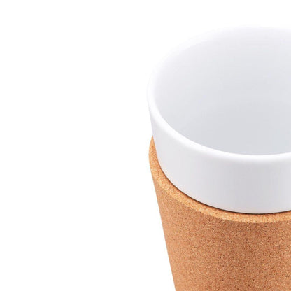 Set 2 Vasos de Porcelana con Banda de Corcho 170 ml Bodum4#Blanco|Corcho