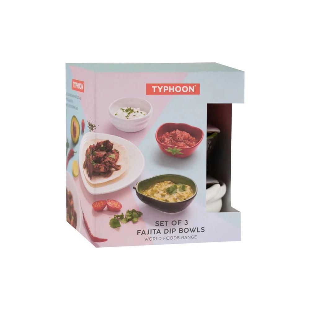 Set 3 Bowls World Foods Fajita Typhoon4#Sin color
