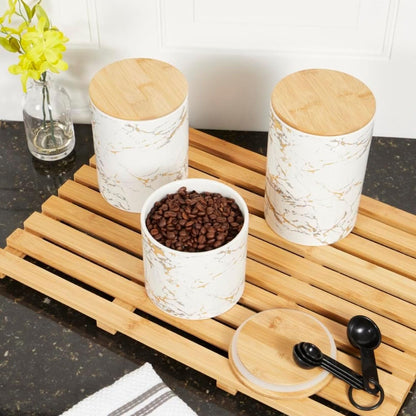 Set 3 Frascos Cerámica Herméticos Santú Home & Deco5#Blanco