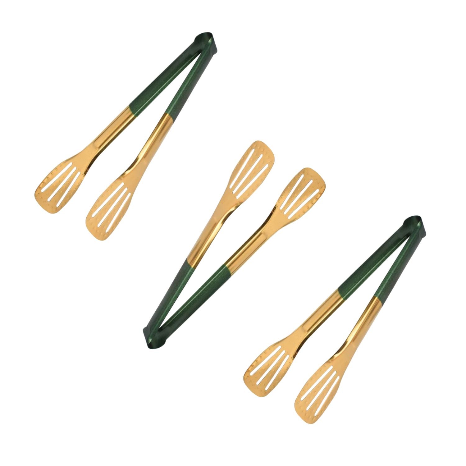 Set 3 Pinzas de Acero para Cocina 23 Cm Santú Home & Deco9#Verde