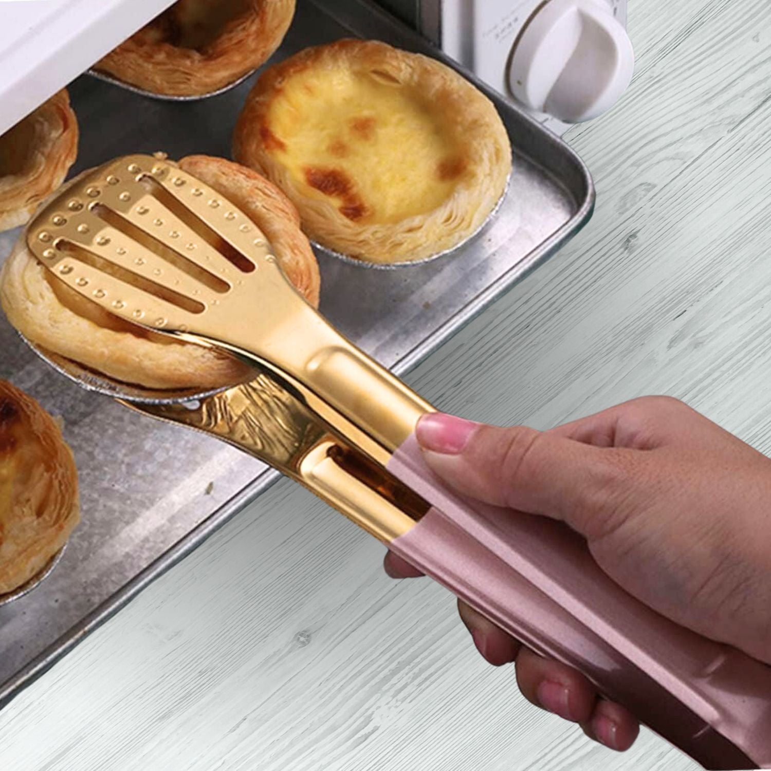 Set 3 Pinzas de Cocina Acero 28 Cm Santú Home & Deco11#Rosa