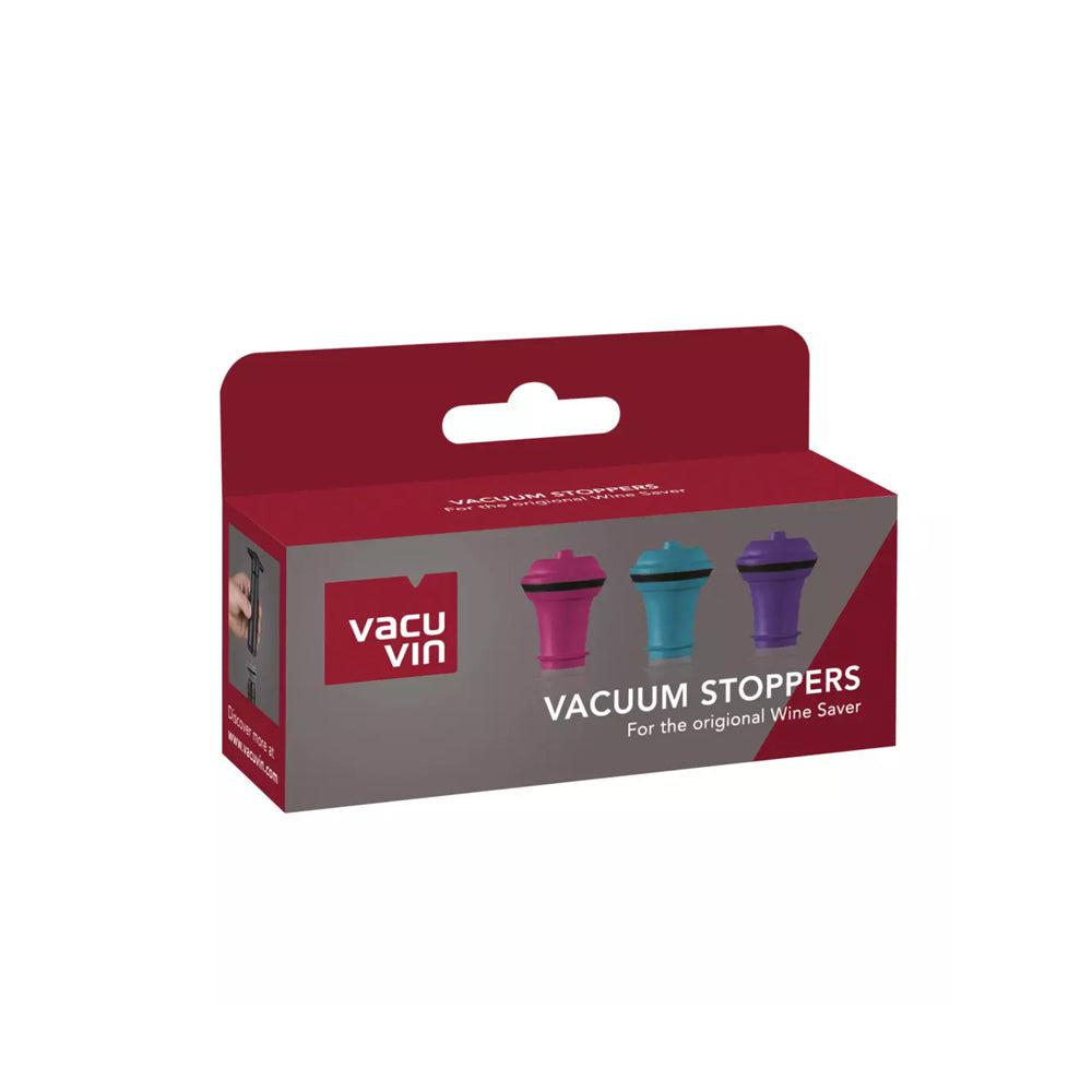 Set 3 Tapones de Vacío para Vino Colores Vacuvin2#Sin color