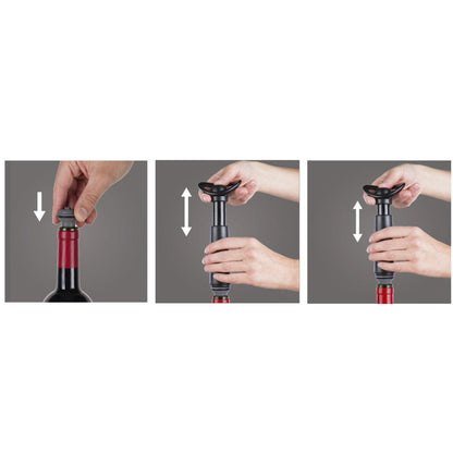 Set 3 Tapones de Vacío para Vino Colores Vacuvin3#Sin color