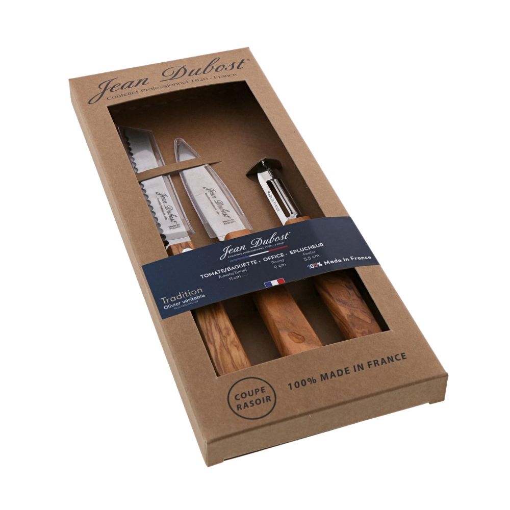 Set 3pz Cuchillos Cocina Olivo Tradition cj/a1#Sin color