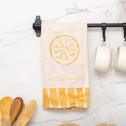 Set 4 Paños de Cocina Amarillos Verduras Coquinaria-Paños