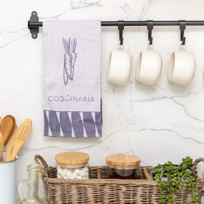 Set 4 Paños de Cocina Azul Verduras Coquinaria-Paños