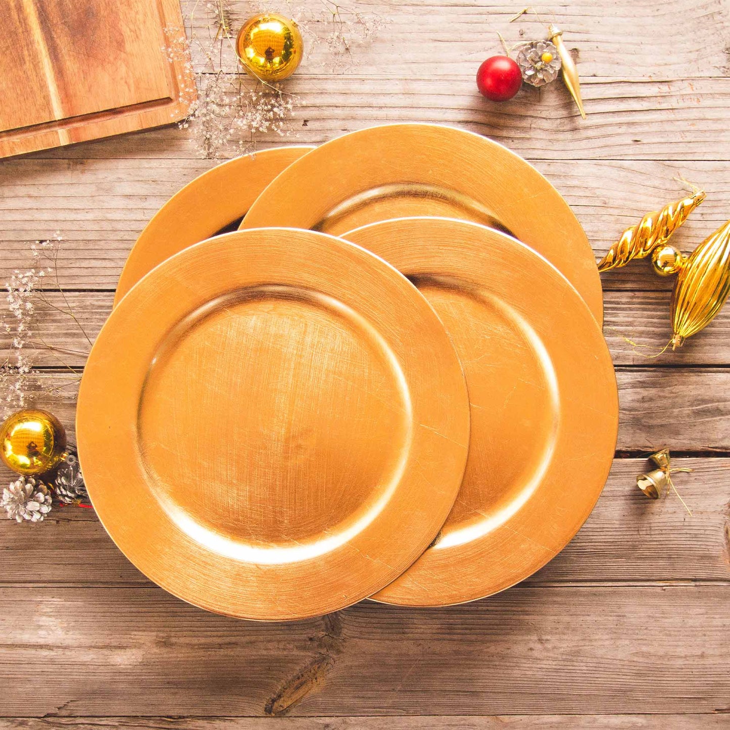 Set 4 Platos Base Decoexpress1#Dorado