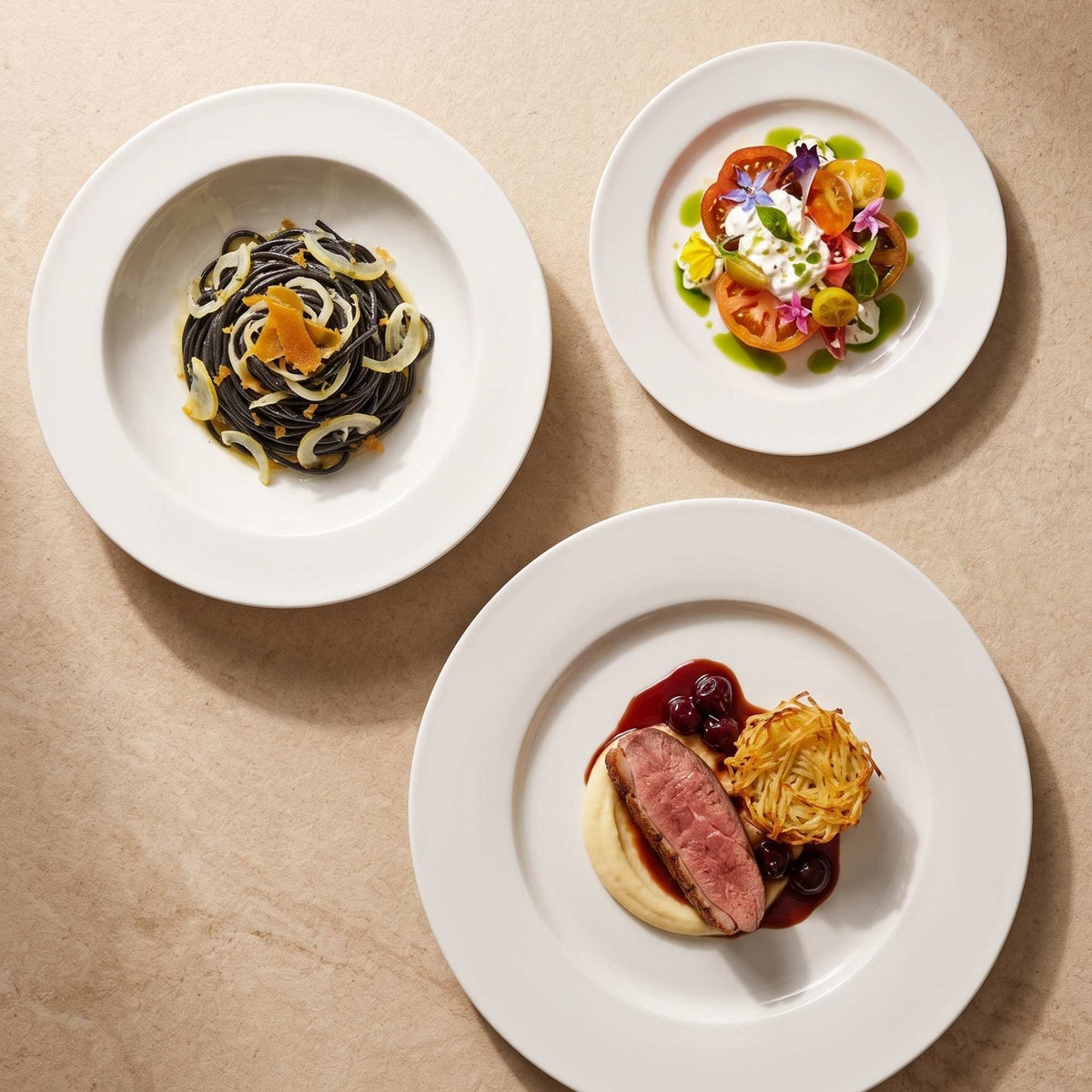 Set 4 platos ensalada 19 cm New Bone China Decoexpress-Platos