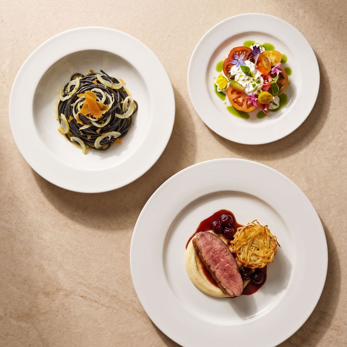 Set 4 platos pasta 23 cm New Bone China Decoexpress-Platos