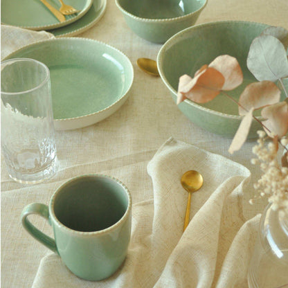 Set 4 Tazas Cerámica Sevilla Decoexpress2#Verde