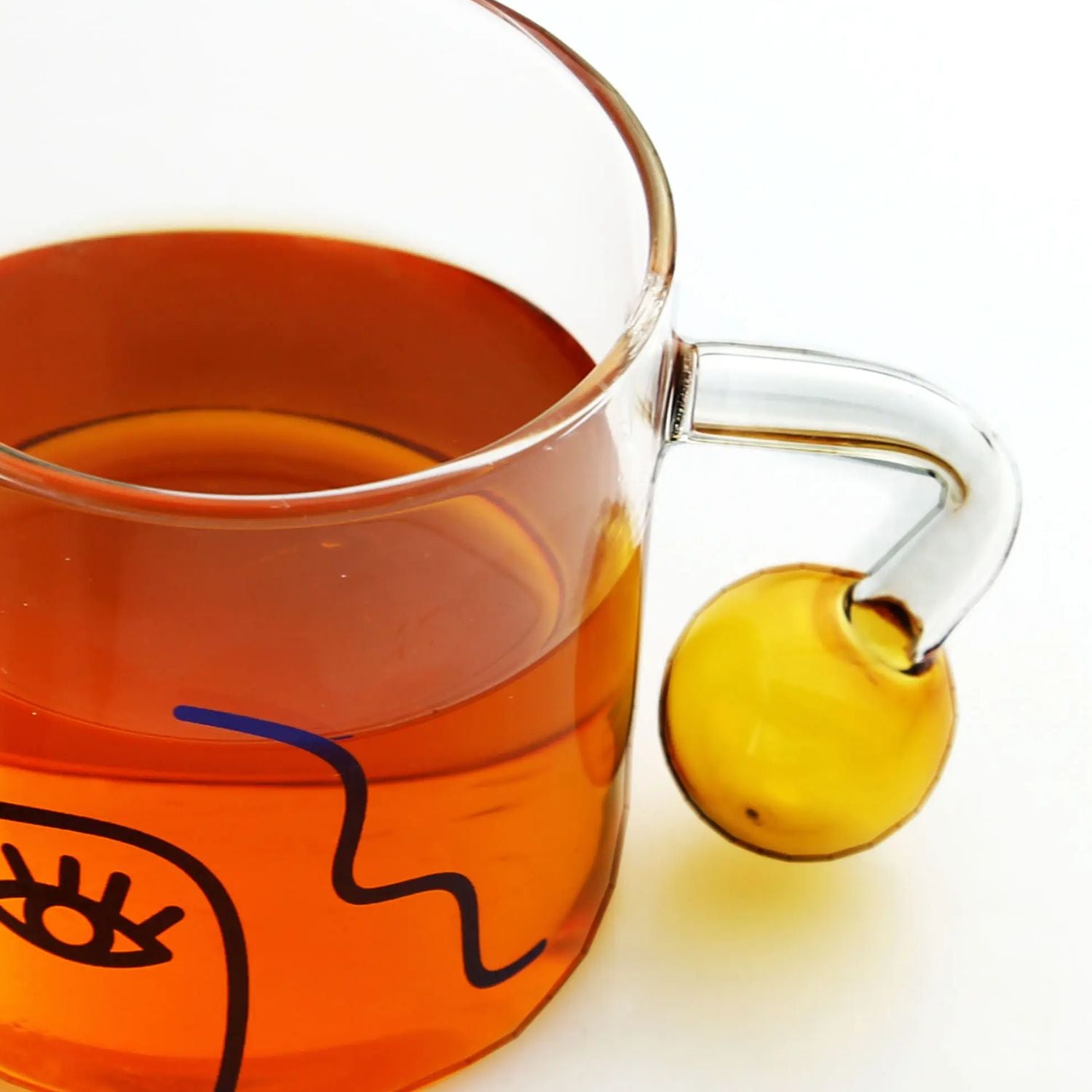 Set 4 Tazas Vidrio Diseño Arte 180ml Santú Home & Deco4#Blanco