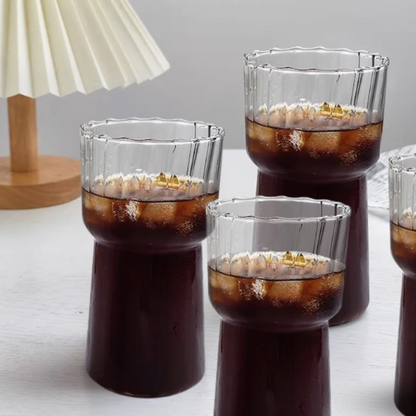 Set 4 Vasos Estriado Alto 590ml-Accesorios de Cocina