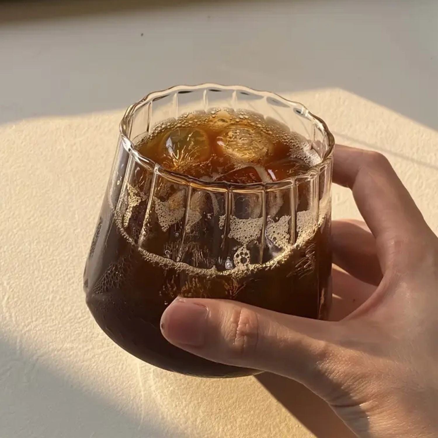 Set 4 Vasos Vidrio Acanalado 325ml Santú Home & Deco3#Blanco