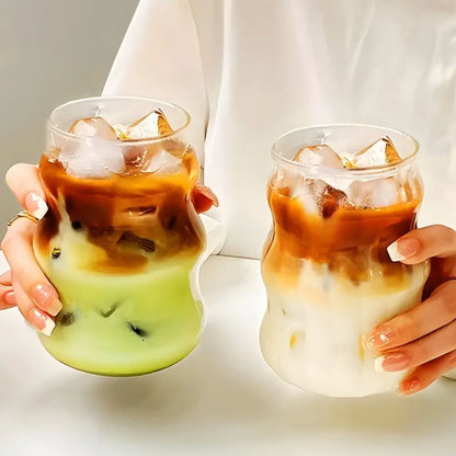 Set 4 Vasos Vidrio Diseño Ondas 510ml Santú Home & Deco4#Blanco