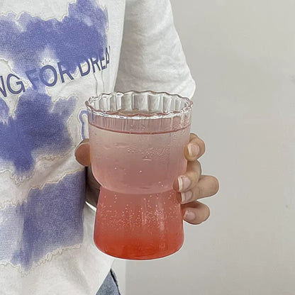 Set 4 Vasos Vidrio Estriados 250ml Santú Home & Deco2#Blanco