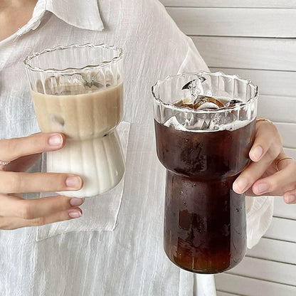 Set 4 Vasos Vidrio Estriados 250ml Santú Home & Deco5#Blanco