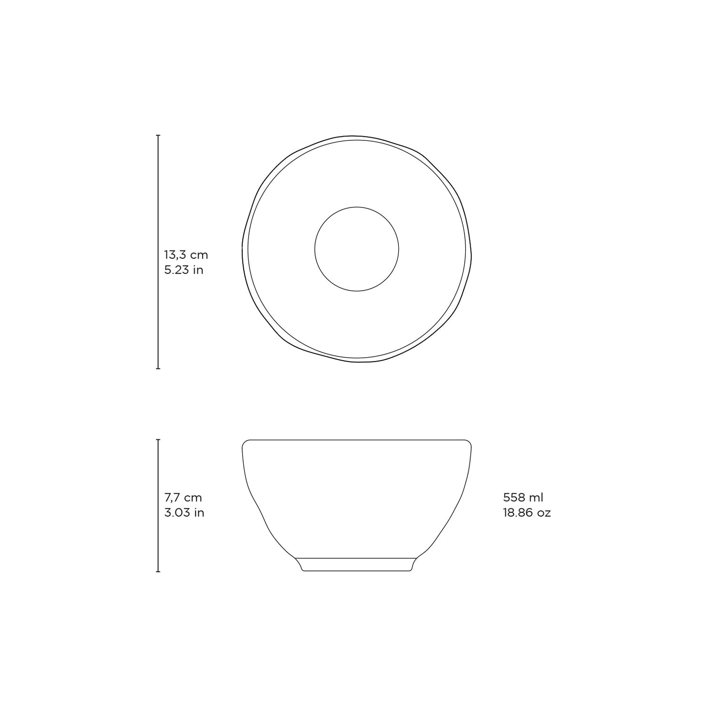 Set 6 Bowl Latte 558 ML Aires Deco Home4#Beige