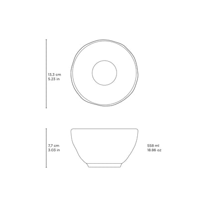 Set 6 Bowl Latte 558 ML Aires Deco Home4#Beige