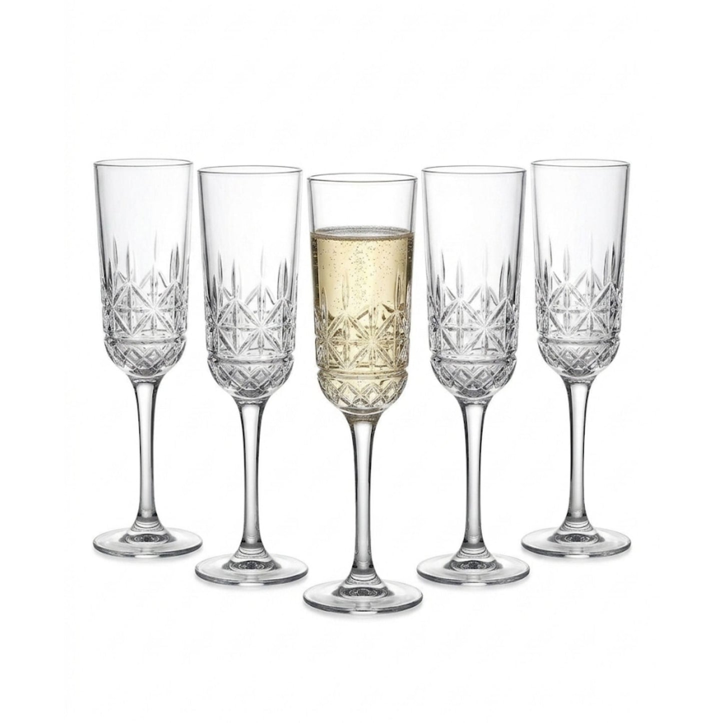 Set 6 Copas Espumante Talladas 180 ml Decoexpress-Copas