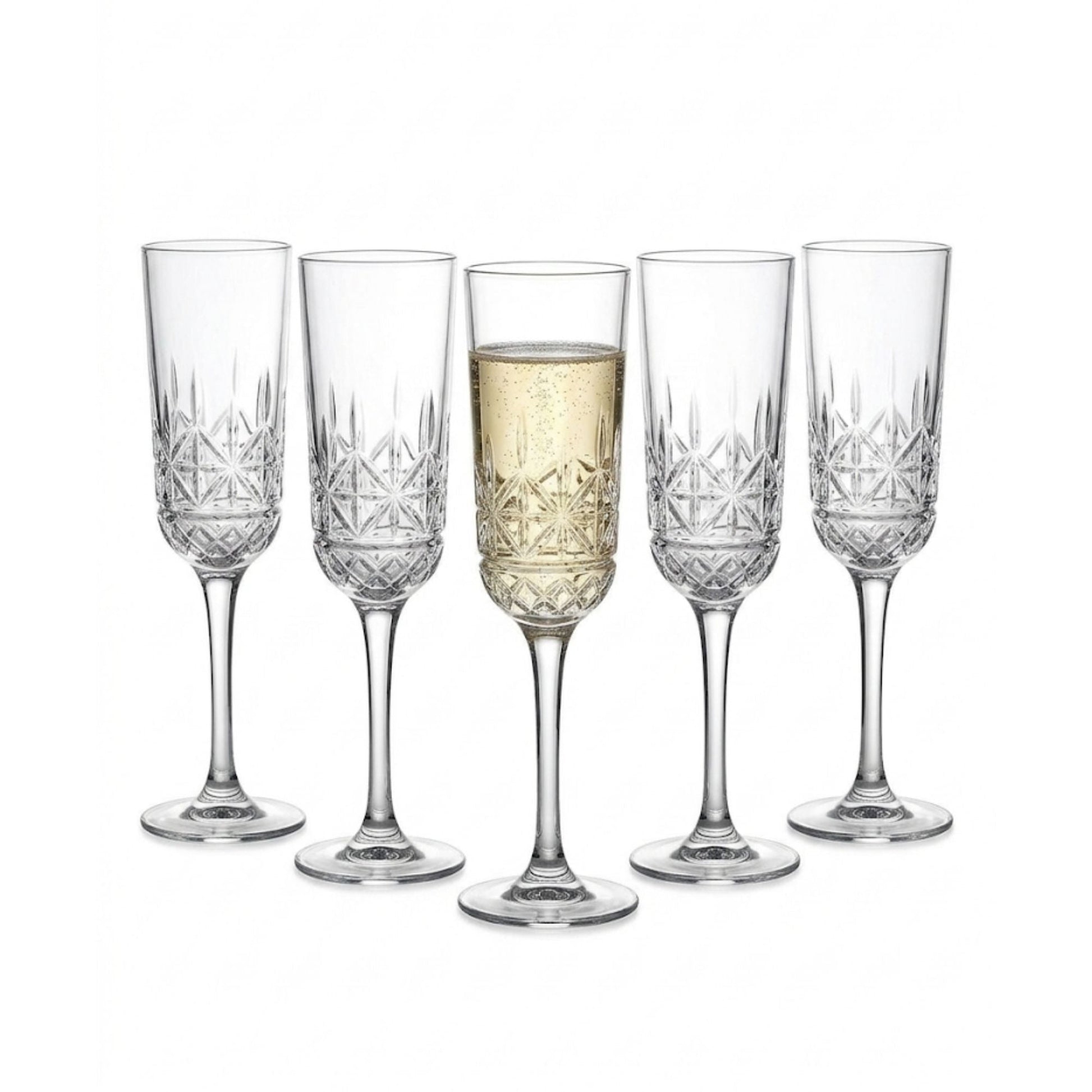 Set 6 Copas Espumante Talladas 180 ml Decoexpress-Copas