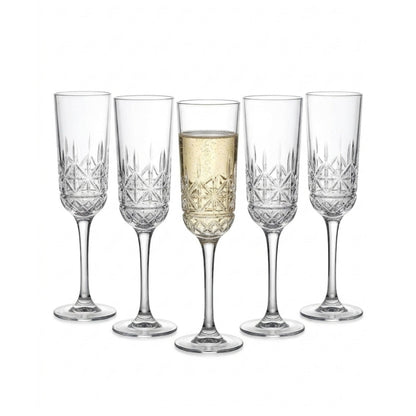 Set 6 Copas Espumante Talladas 180 ml Decoexpress-Copas
