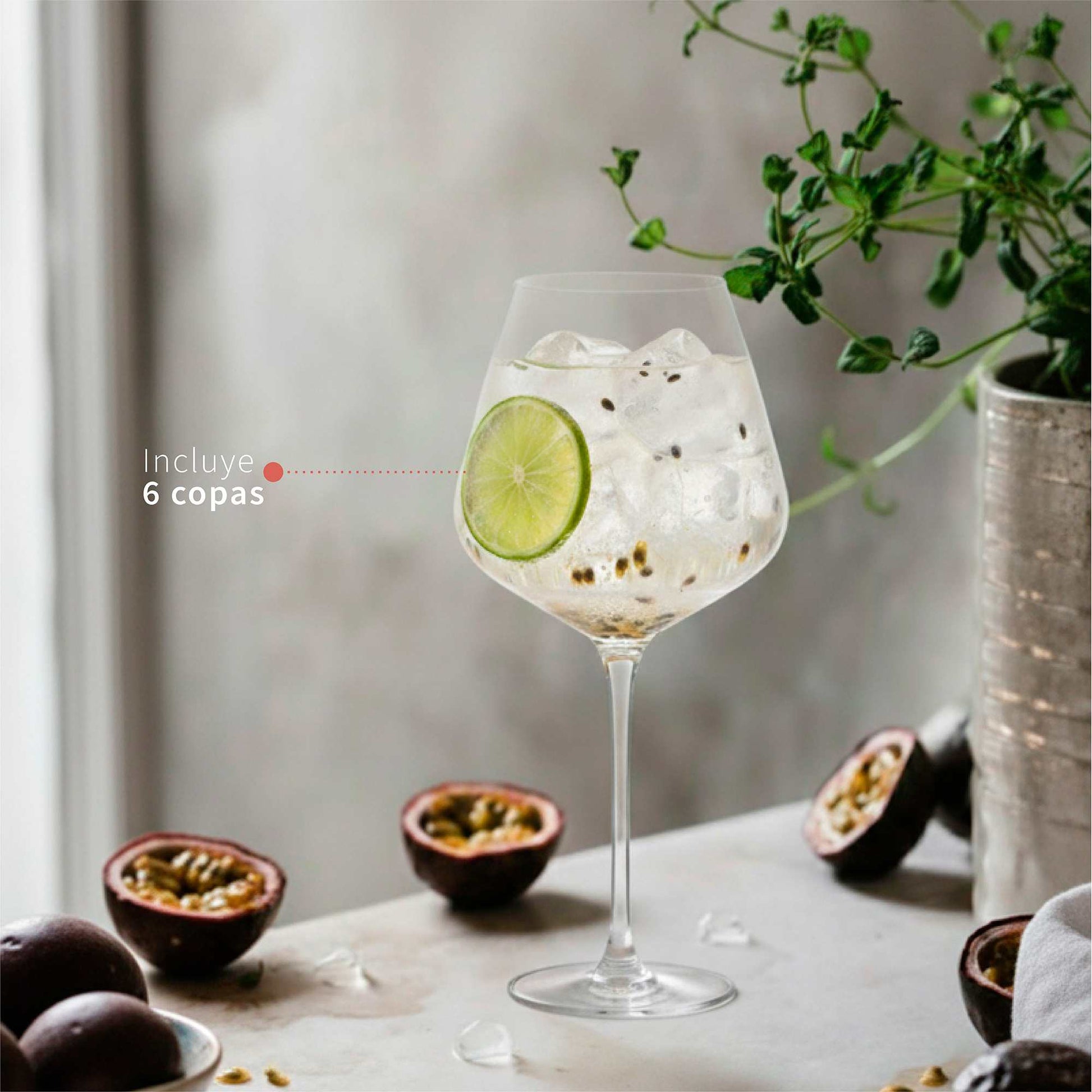 Set 6 Copas Gin 650ml Cristal London Simplit6#Sin color